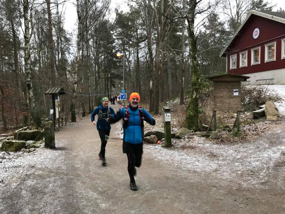 Sisjön Aid Station - Photo taken by Rasmus Bergström. Jörgen Forsbacka and me reaching the Sisjön Aid Station. The last station before reaching the finish line!