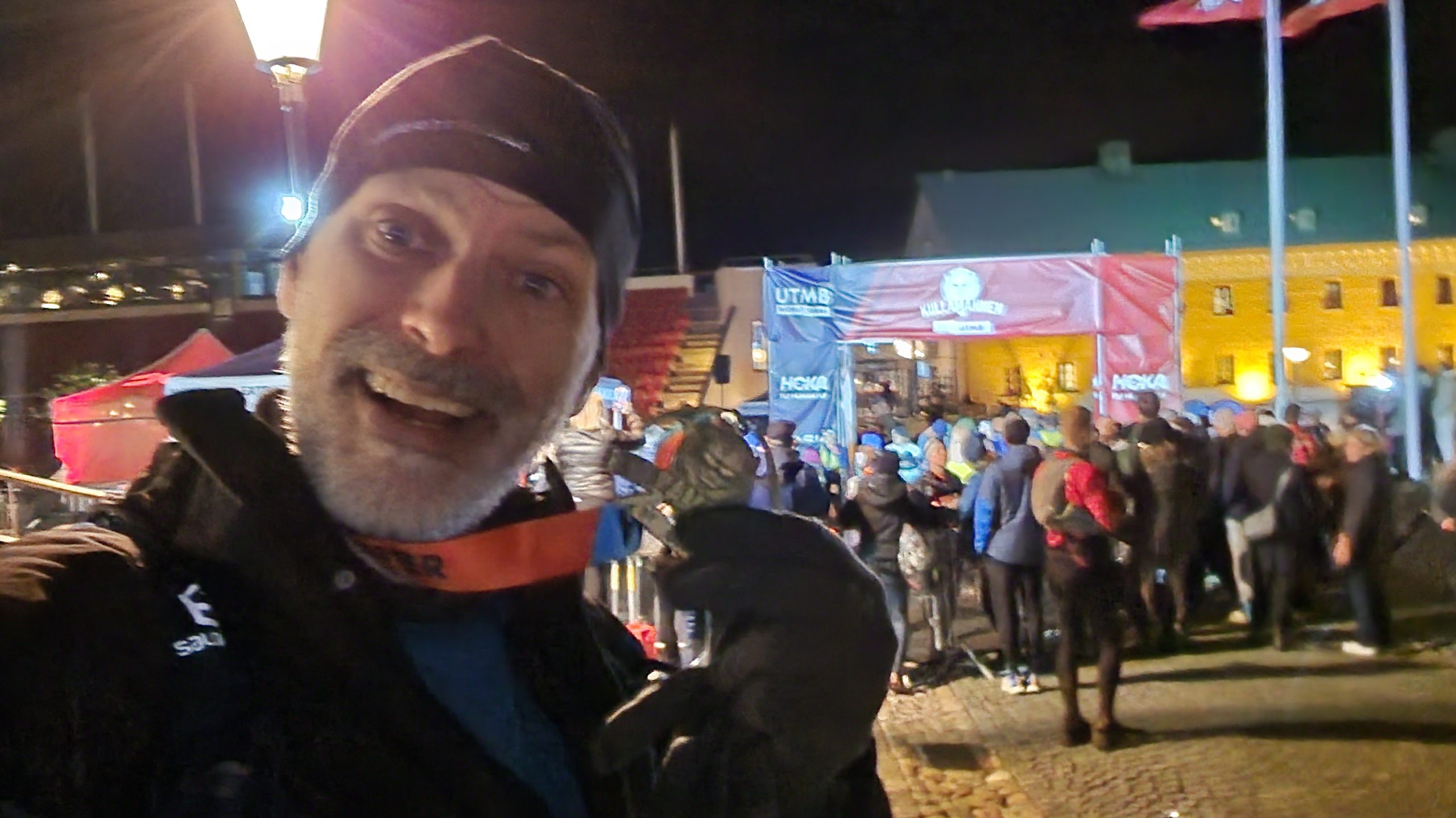 The race finish line after 58km in my legs